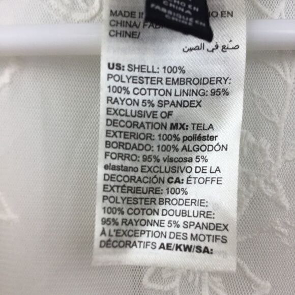 White House Black Market Cream Embroidered Tunic S‎ - Picture 9 of 16